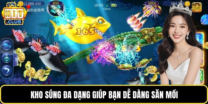 Kho súng đa dạng giúp bạn dễ dàng săn mồi