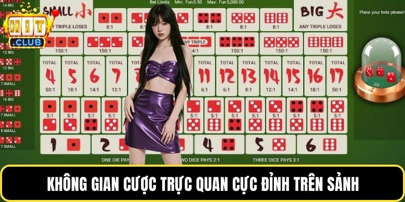 Không gian cược trực quan cực đỉnh trên sảnh